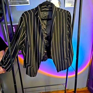 Striped Blazer - Plus Size